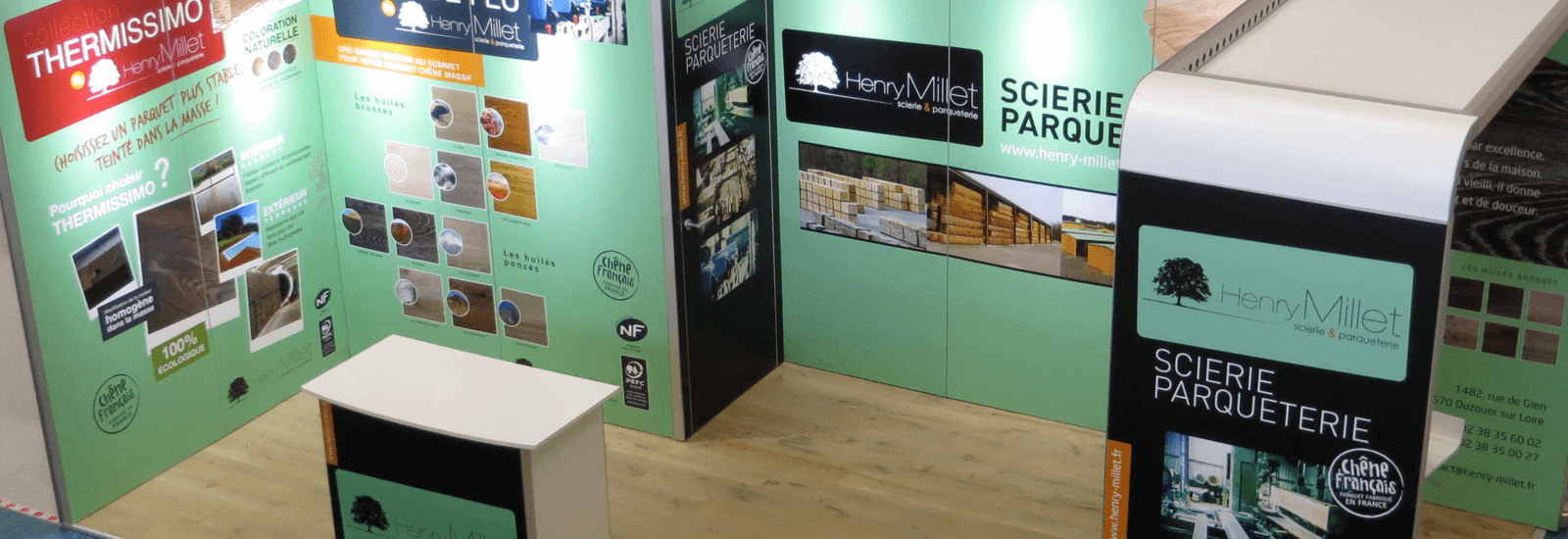 Création d'un stand modulable pour Henry Millet