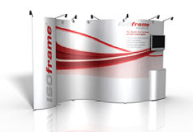 Isoframe Wave, stand modulable flexible - configuration 1